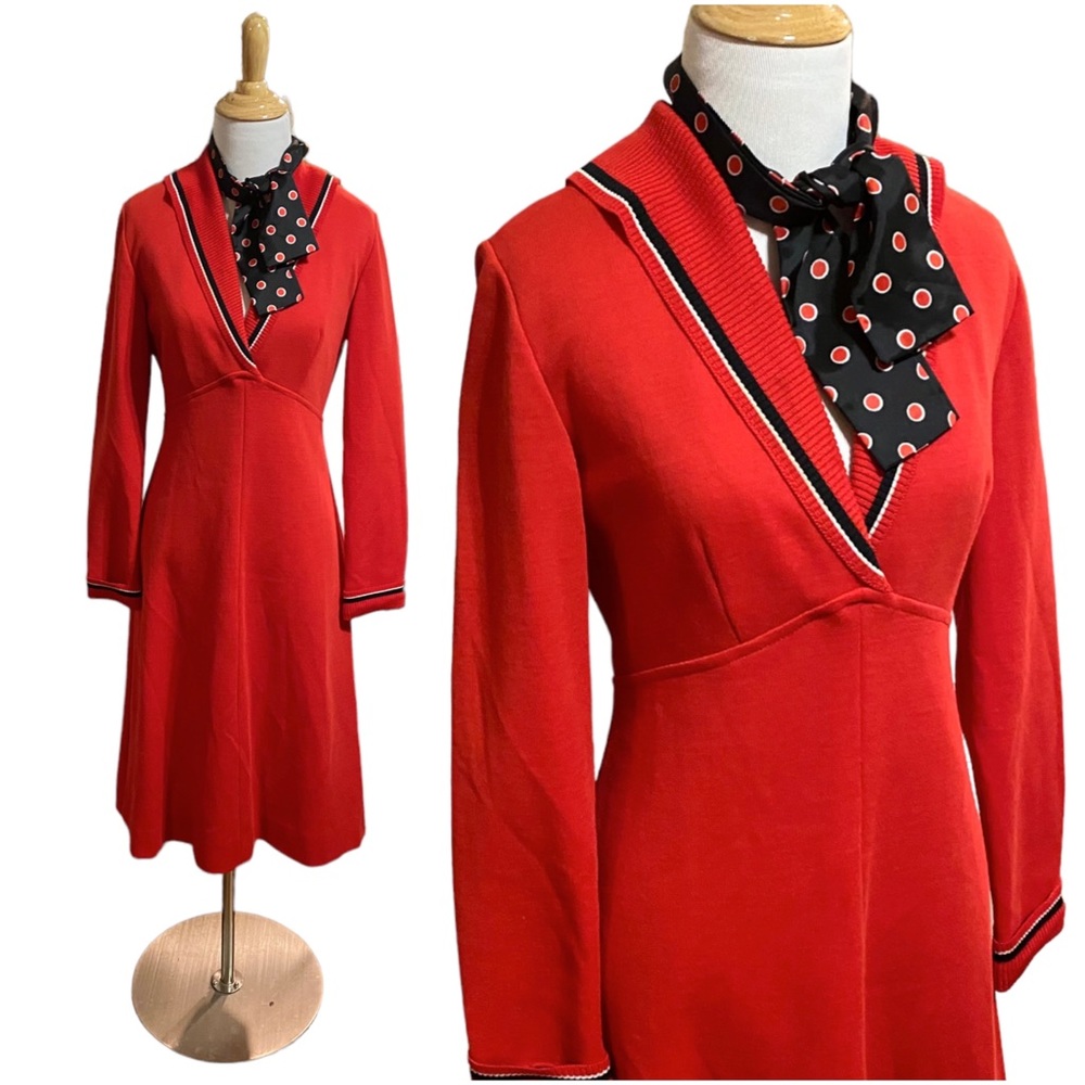 Vintage 1970s R&K Originals Knit Dress